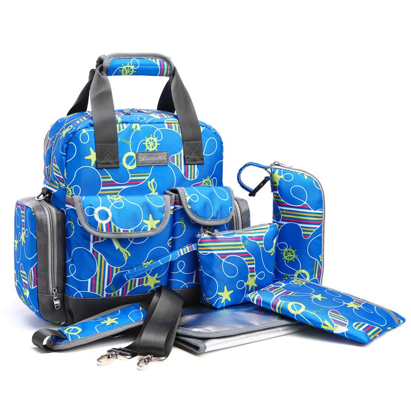 Pack sac à langer bleu